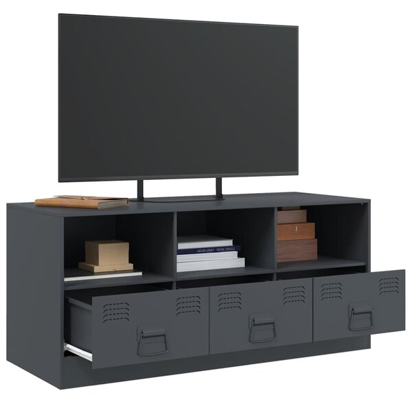 Antracitszürke acél TV-szekrény 99 x 39 x 44 cm