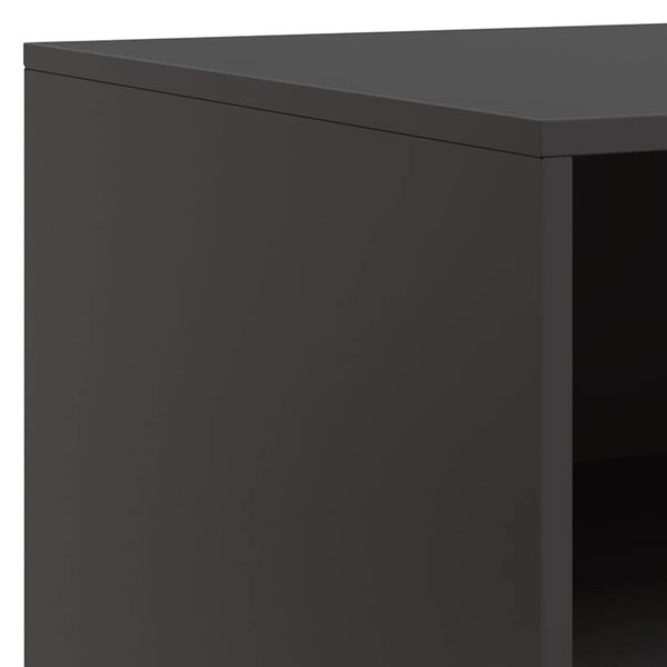 2 db fekete acél TV-szekrény 67 x 39 x 44 cm