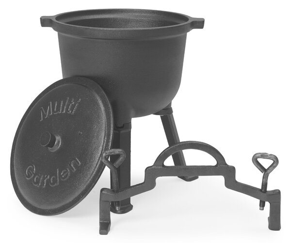 Kociołek żeliwny stojący 5l garnek myśliwski ognisko grill multigarden