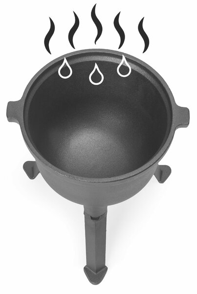 Kociołek żeliwny stojący 5l garnek myśliwski ognisko grill multigarden