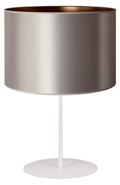 Duolla Duolla - Asztali lámpa CANNES 1xE14/15W/230V 20 cm ezüst/réz/fehér DU602976