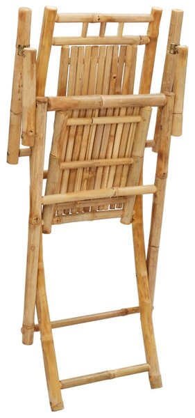 4 db összecsukható bambusz kerti szék 53 x 66 x 99 cm