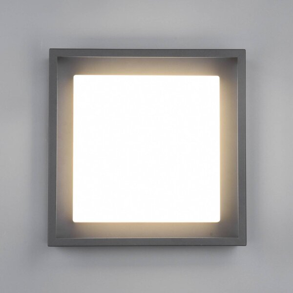 Trio Lighting LED kültéri mennyezeti lámpa Witham IP54, CCT, antracit, Fekete, fém, Modern