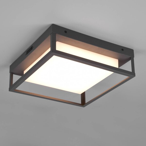 Trio Lighting LED kültéri mennyezeti lámpa Witham IP54, CCT, antracit, Fekete, fém, Modern