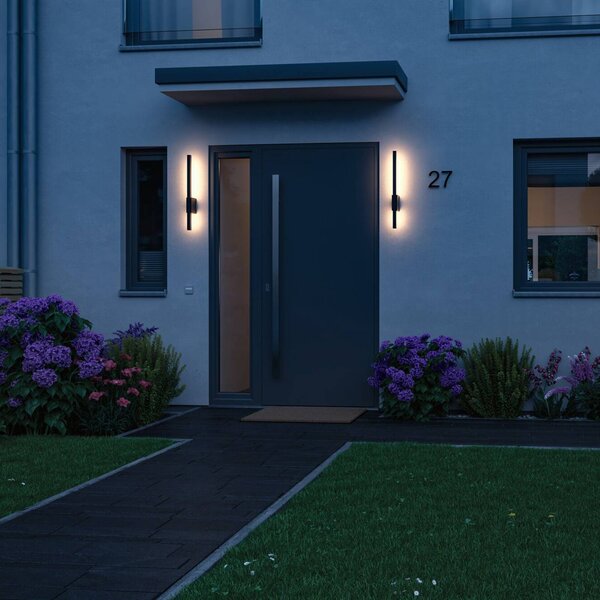 Paulmann Stan LED kültéri fali lámpa 60 cm, Fekete, Alumínium, Modern
