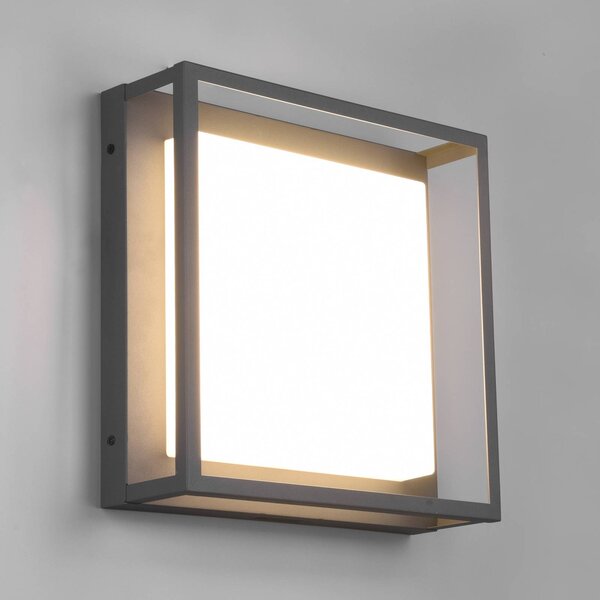 Trio Lighting LED kültéri mennyezeti lámpa Witham IP54, CCT, antracit, Fekete, fém, Modern