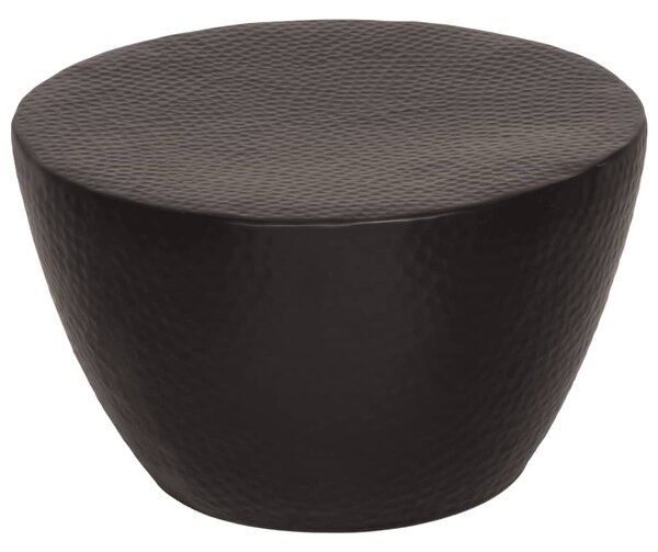 Fekete kalapált alumínium dohányzóasztal Ø 50 x 30 cm