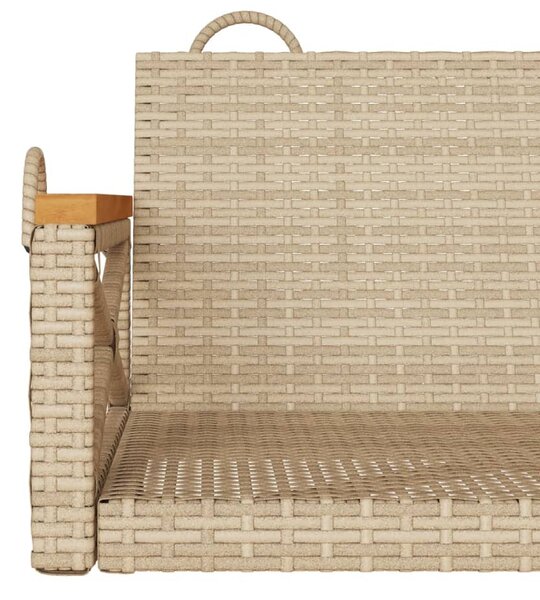 Bézs polyrattan hintapad 63 x 62 x 40 cm
