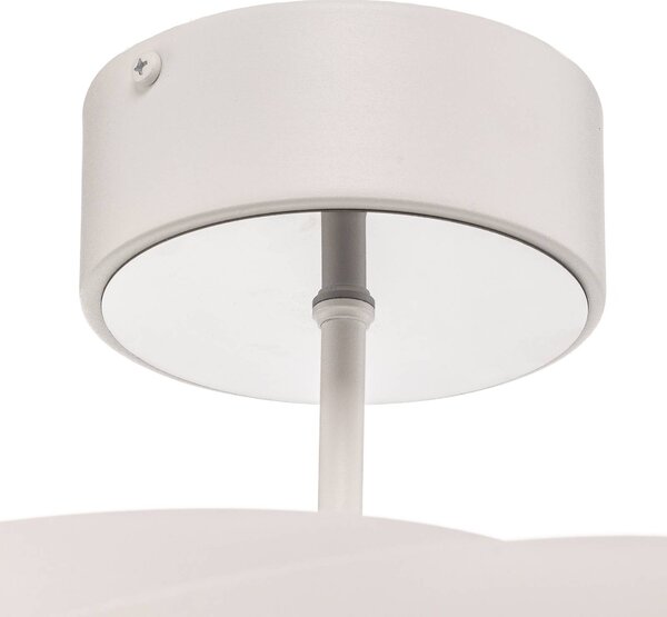 Domiluce Vento mennyezeti világítás, fehér, Ø 60 cm, fém, E27, dimmelhető, Fehér / opál, Nappali / Étkező, fém, Modern