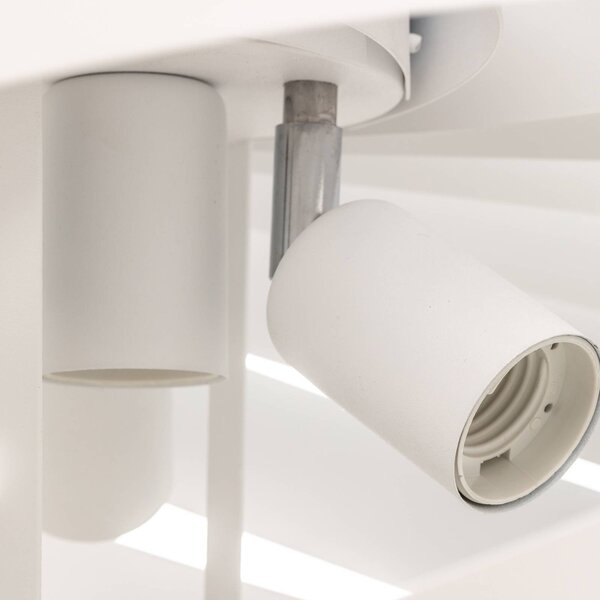 Domiluce Vento mennyezeti világítás, fehér, Ø 60 cm, fém, E27, dimmelhető, Fehér / opál, Nappali / Étkező, fém, Modern