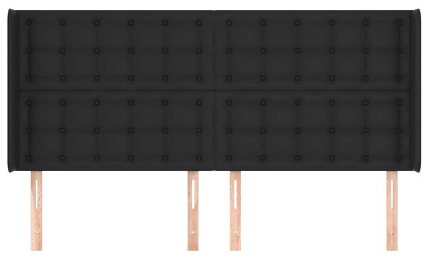 VidaXL Ágyfejtámla - Fekete Műbőr - 183cm