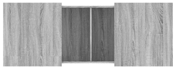 Szürke sonoma szerelt fa dohányzóasztal 100x55x40 cm