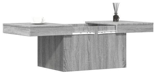 Szürke sonoma szerelt fa dohányzóasztal 100x55x40 cm