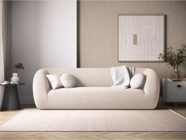 Krémszínű buklé kanapé 230 cm Essen – Cosmopolitan Design