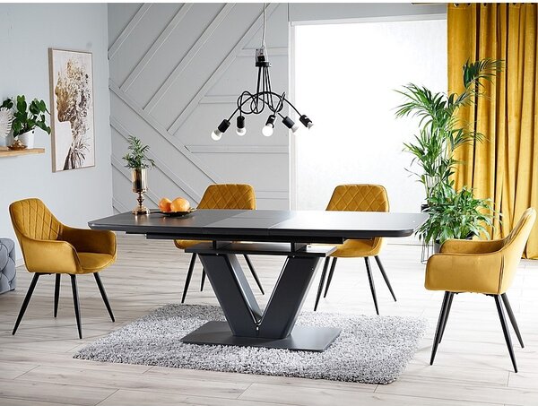 Linea Velvet étkezőszék, szürke / fekete
