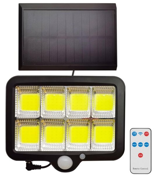 Polux LED Napelemes reflektor érzékelővel INTEGRA LED/3W/3,7V IP44 + távirányító SA1815