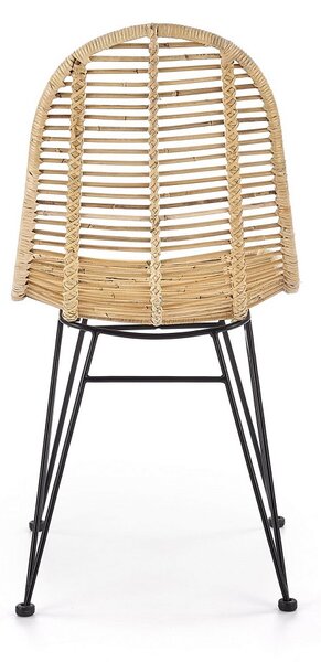 Linus étkezőszék, rattan / fekete