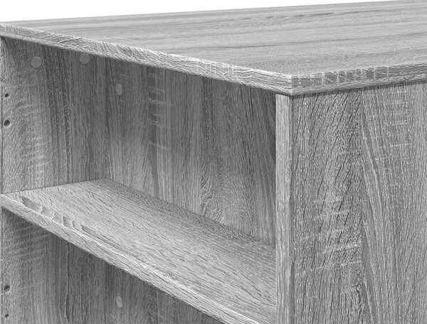 Szürke sonoma színű szerelt fa dohányzóasztal 102 x 55 x 42 cm