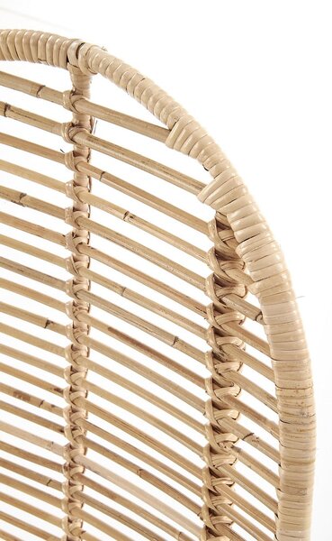 Linus étkezőszék, rattan / fekete
