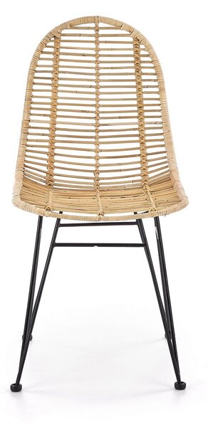 Linus étkezőszék, rattan / fekete