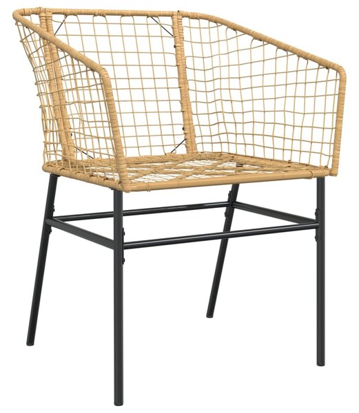 2 db barna polyrattan kerti szék