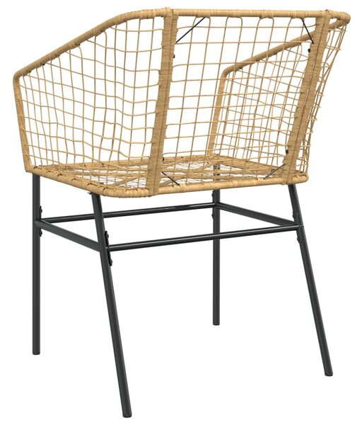2 db barna polyrattan kerti szék