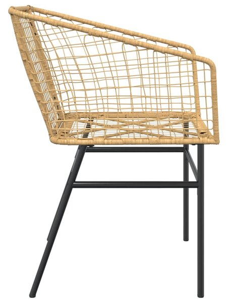 2 db barna polyrattan kerti szék