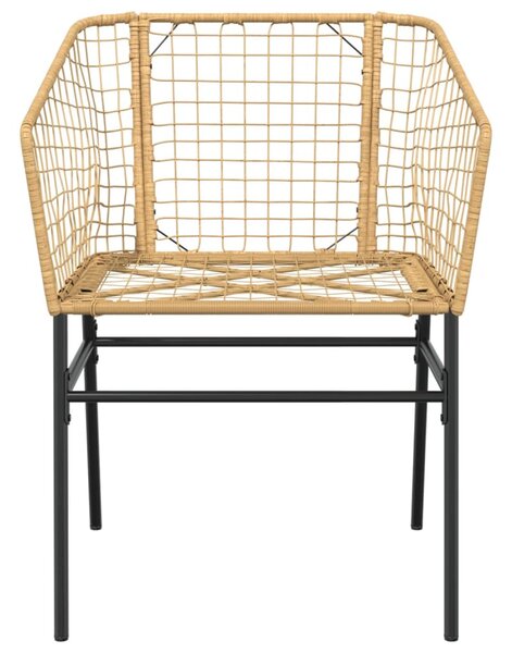 2 db barna polyrattan kerti szék