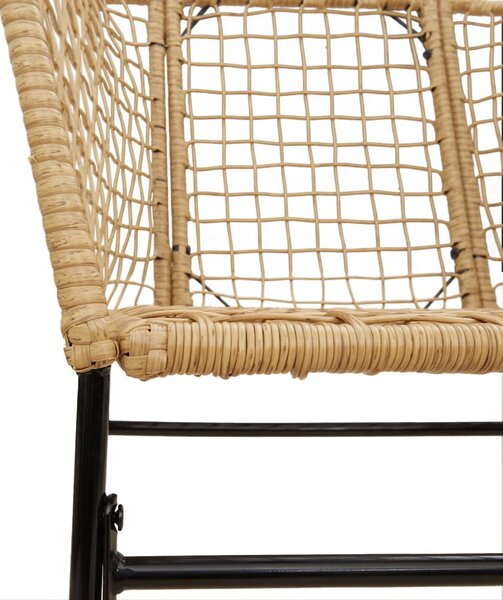 2 db barna polyrattan kerti szék