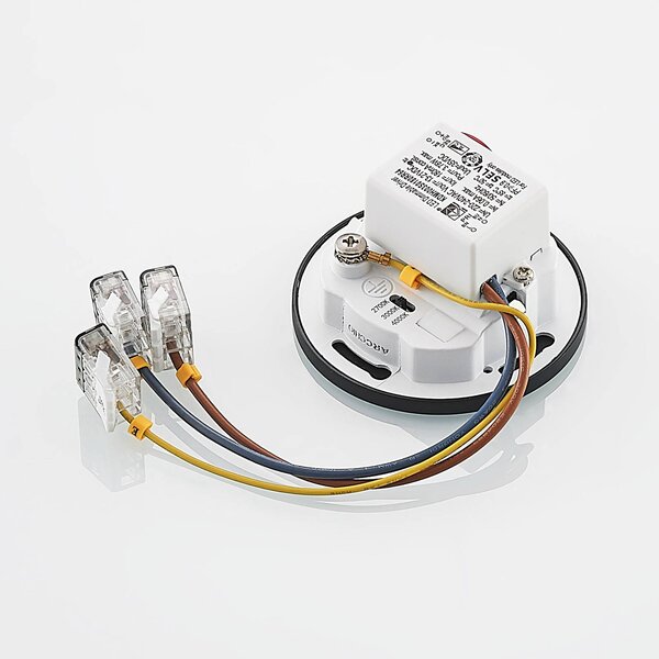 Arcchio LED-es süllyesztett lámpa Vexi, Ø 7,5 cm, fekete, alumínium, CCT, dimmelhető, Fekete, Nappali / Étkező, Alumínium, Modern