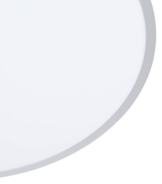 Lindby LED mennyezeti lámpa Narima, 4,000 K, Ø 80 cm, ezüst, Alu / szürke / cink, Konyha, Műanyag, Modern