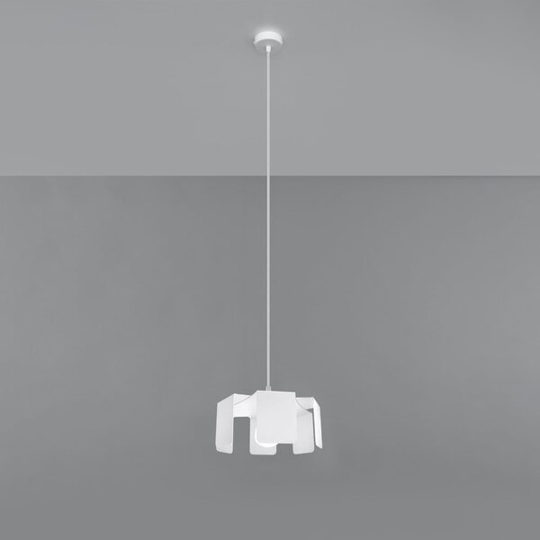 Fehér függőlámpa fém búrával ø 24 cm Rossario – Nice Lamps