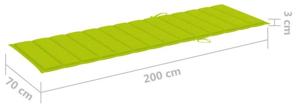 VidaXL Fa Napozóágy - Állítható - Zöld