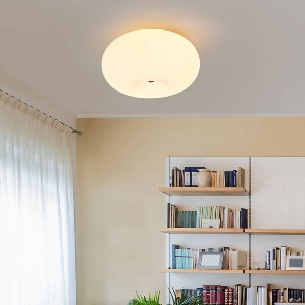 EGLO Optica szolid mennyezeti lámpa, 35 cm, dimmelhető, Fehér / opál, Folyosó, fém, Modern