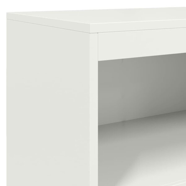Fehér acél magasszekrény 68,5 x 38,5 x 123,5 cm