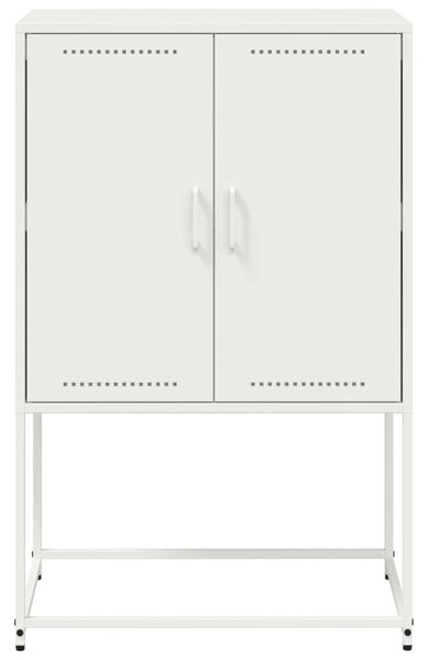 Fehér acél magasszekrény 68,5 x 38,5 x 107 cm