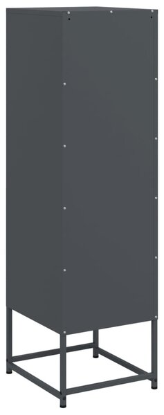 Antracitszürke acél magasszekrény 36 x 39 x 123 cm