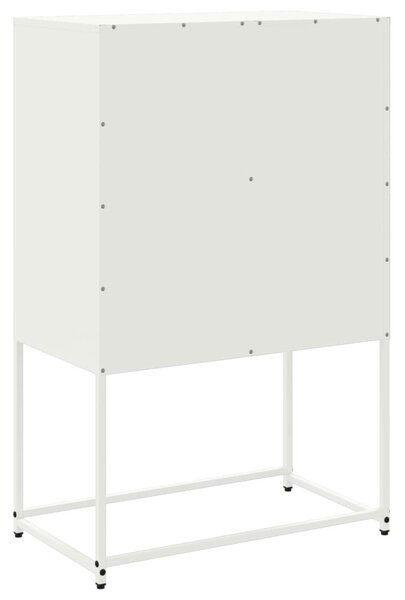 Fehér acél magasszekrény 68,5 x 38,5 x 107 cm