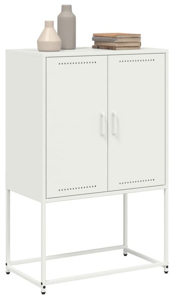 Fehér acél magasszekrény 68,5 x 38,5 x 107 cm