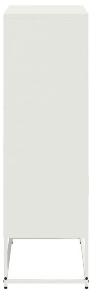 Fehér acél magasszekrény 68,5 x 38,5 x 123,5 cm
