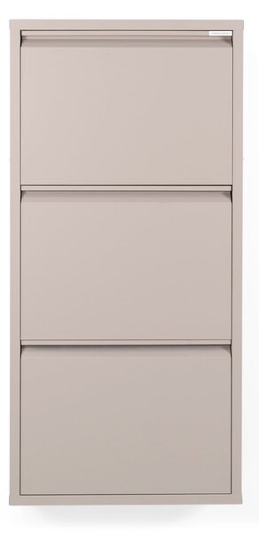 Szürkésbarna fém billenő ajtós cipőtartó 50x103x15 cm Billy – Spinder Design