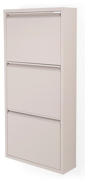 Szürkésbarna fém billenő ajtós cipőtartó 50x103x15 cm Billy – Spinder Design
