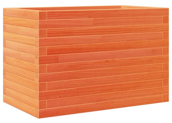 Viaszbarna tömör fenyőfa kerti virágláda 70x40x46 cm