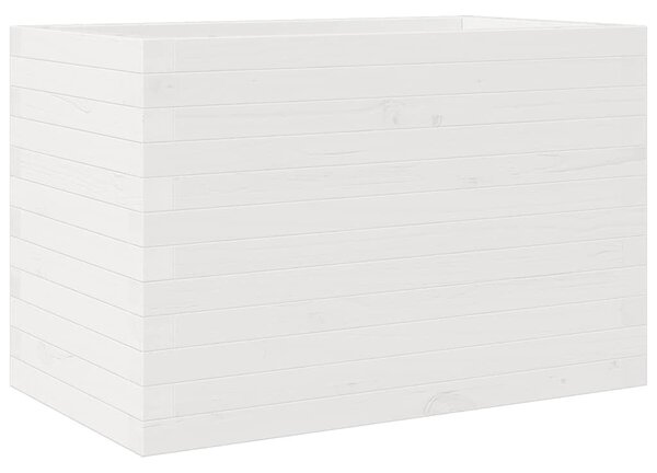 Fehér tömör fenyő virágláda 70x40x45,5 cm