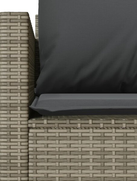 3 részes szürke polyrattan bisztrógarnitúra párnákkal