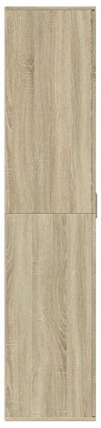Sonoma tölgy színű szerelt fa cipősszekrény 80 x 39 x 178 cm