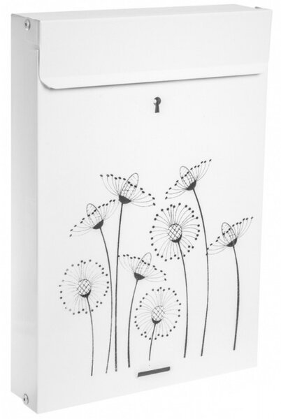 S14 fehér postaláda Virágokkal, Fekete-fehér