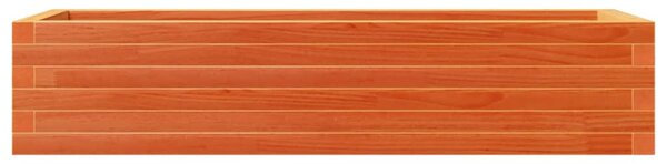 Viaszbarna tömör fenyőfa kerti virágláda 110x40x23 cm