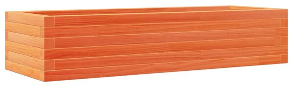 Viaszbarna tömör fenyőfa kerti virágláda 110x40x23 cm