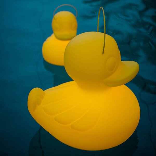 Goodnight Light LED-es design lámpa DUCK-DUCK XL kültéri használatra, sárga színben, dimmelhető, Sárga / narancssárga, Műanyag, Dizájn